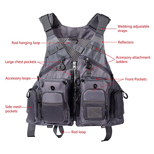 Lightbare Fly Fishing Vest for Men with Pockets for Trout Fishing
