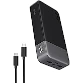 NOBIS 45W Power Bank 20000mAh - Portable Charger Fast Charging with 2*USB-C(in/Out) & 2*USB-A, Digital Display & Small Curren