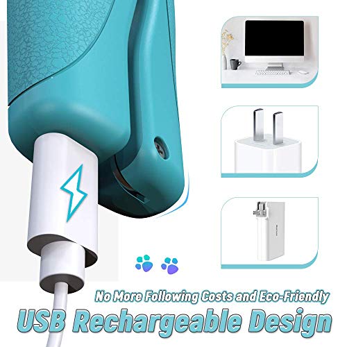 Dog Nail Clipper with Rechargeable LED Light to Avoid Over-Cutting Nails & Built-in Nail File/Razor Sharp Blades/Sturdy Non Slip Handles for Professional Grooming at Home