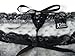 Trixx Intimates Women's Gray Crotchless Boyshort Panty with Black Laceup