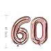 60th Birthday Decorations Party supplies-60th Birthday Balloons Rose Gold,60th Birthday Banner,Table Confetti Decorations,60th Birthday for Women,use Them as Props for Photos (Rose Gold 60)