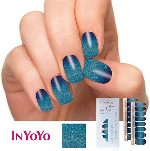 INYOYO H-212 Nail Polish Strips Waterproof Non-toxic Nail Sticker Nail Art Decorations nail Art Sticker ( 1 Sheet/16pcs )