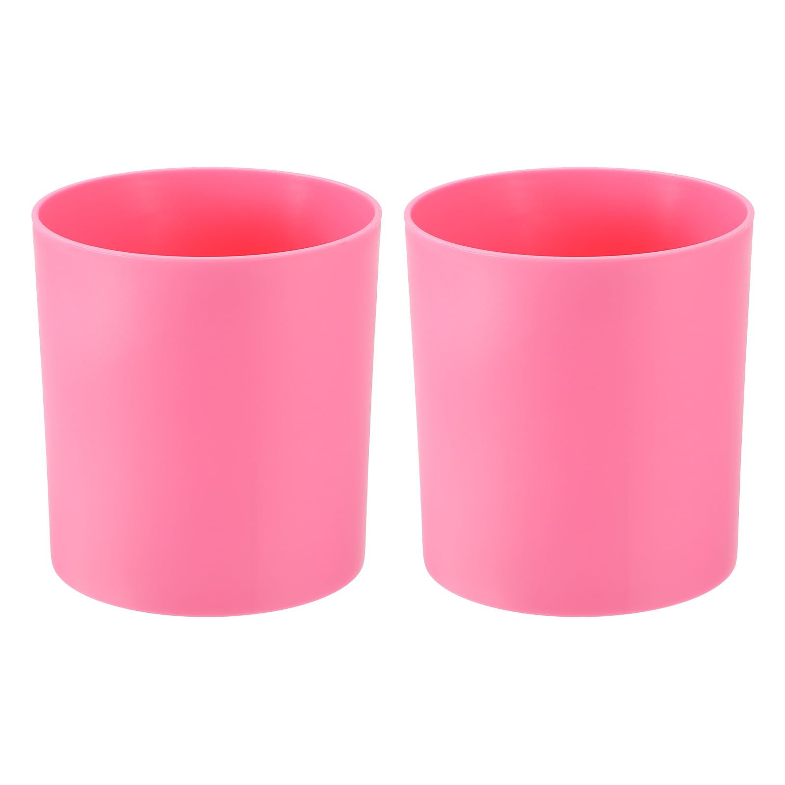 M METERXITY 2-Pack Plastic Plant Pots, 6 Inch Plastic Planters Round Flower Planter Containers Flower Pots for Indoor/Outdoor/Garden, Plant Holder [Pink]