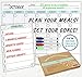 BiggaHome Dry Erase Monthly Magnetic Calendar For Refrigerator, Whiteboard With Meal Planner, Large Board. Packed in a Stiff Box Designed As a Gift. White.