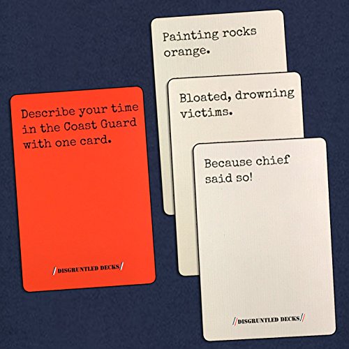 Disgruntled Decks - The Original Military Party Card Game for Veterans - Coastie-Themed Deck