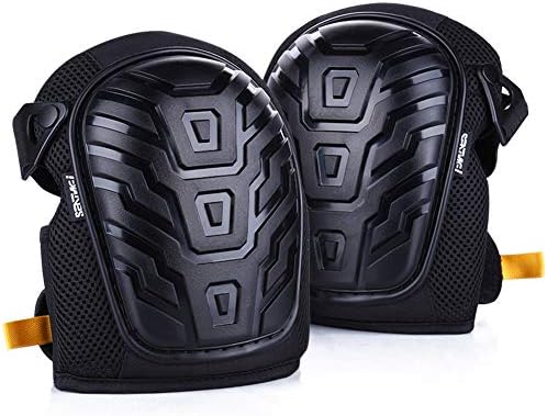 SENMEI Professional Knee Pads for Work, Gel Foam Padding Sturdy and Easy-fixed Kneeling Pad for Gardening, Construction, Snugly Fitted Wraps with Clips
