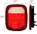 2 Pack 16 Led Red/White Dual Colors Universal Back Up lamp, Stop Tail Turn Signal Light for 12V Vehicles