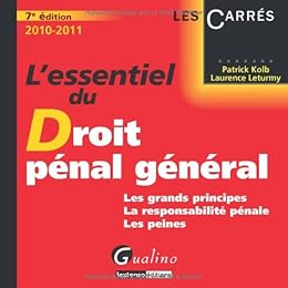 L' essentiel du droit pénal général
