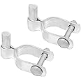 2 Pack Chain Link Fence Gate Post Hinge - Use for Outside Diameter Post/Pipe - Galvanized Chain Link Post Gate Hinge - Nut/Bolt Included (1-5/8 Inch)