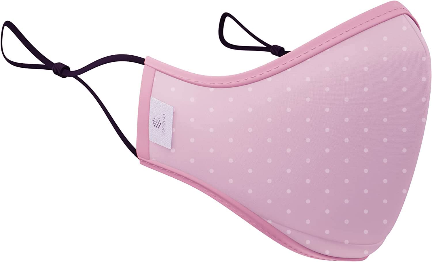 SONOVIA Pro Reusable Face Mask with Patented Breathable Fabric, Unisex Cloth Washable 3 Layer Cover with Anti Fogging Nose Wire and Adjustable Head Straps, Pink Medium (Pack of 1)