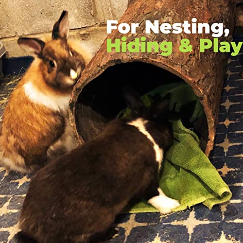 Hidden Hideaway Large Weatherproof Hollow Log Hideout for Rabbits, Pets & Rescue Animals