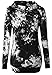 YaYa Bay Hoodies for Women, Womens Lightweight Long Sleeve Pullover V Neck Kangaroo Pouch Pocket Tie Dye Sweatshirt Hoodie Large Black