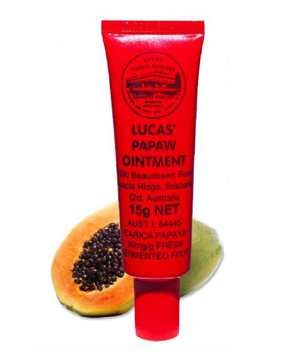 Lucas Papaw Ointment – 15g Tube with Lip Applicator – Multi-Purpose Balm for Chapped Lips, Minor Burns, Sunburn, Cuts, Insect Bites, and Diaper Rash – Made in Australia