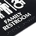 ADA Family/Handicap Accessible Restroom Sign with Braille, Toilet Door Plate for Business Restaurant, 9