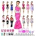 UCanaan 39Pcs Doll Clothes and Accessories for 11.5'' Barbie Dolls (Includes 10 Set Random Pattern Casual Fashion Dresses + 10 Pairs Shoes + 10 Hangers + 5 Pcs of Bags + 4 Sling Clothes)