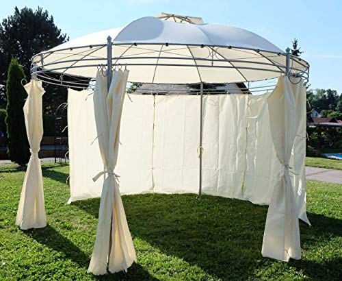 Eleganter Garten-Pavillon, 3.5 M Runde mit Dach 100% wasserdicht Double Top Zelt Hof Außen Markise Außen Freizeit Möbeln… – Bild 4