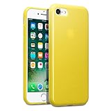 iPhone 7 Cases, Terrapin iPhone 7 Cover - TPU Gel - Slim Design - Durable Shock Absorbing - Back Protector - Solid Yellow