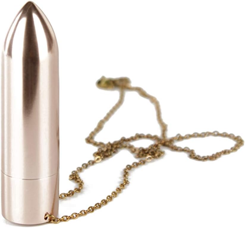 Metal Bullet Shape Víbrộtör Necklace Pöînt Ġ Stímúlętêúr USB Rechargeable Sxx Toys