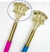 SinLoon Portable Extendable Telescopic Stainless steel rake scratching Metal Back Scratchers/hand massager/backslap with Rubber Handles(2-PACK,Blue-Pink)