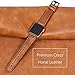 KADES Compatible for Apple Watch Band Genuine Leather Replacement Strap with Retro Crazy Horse Texture Compatible for Apple Watch Series 4 40mm & Series 3/2/1 38mm, Brown with Black Hardware
