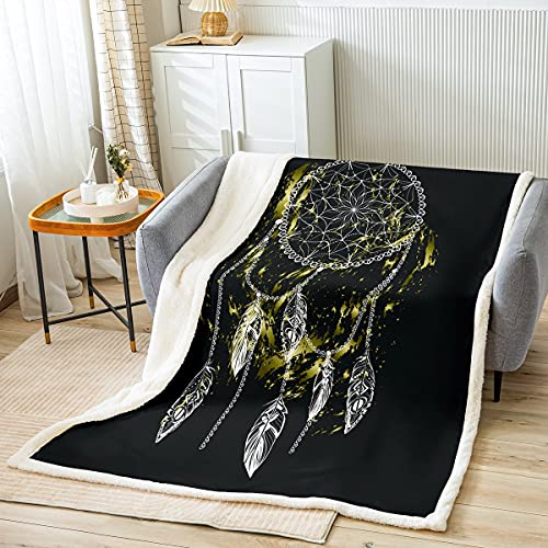 Dreamcatcher Throw Blanket Boho Dream Catcher Fleece Blanket