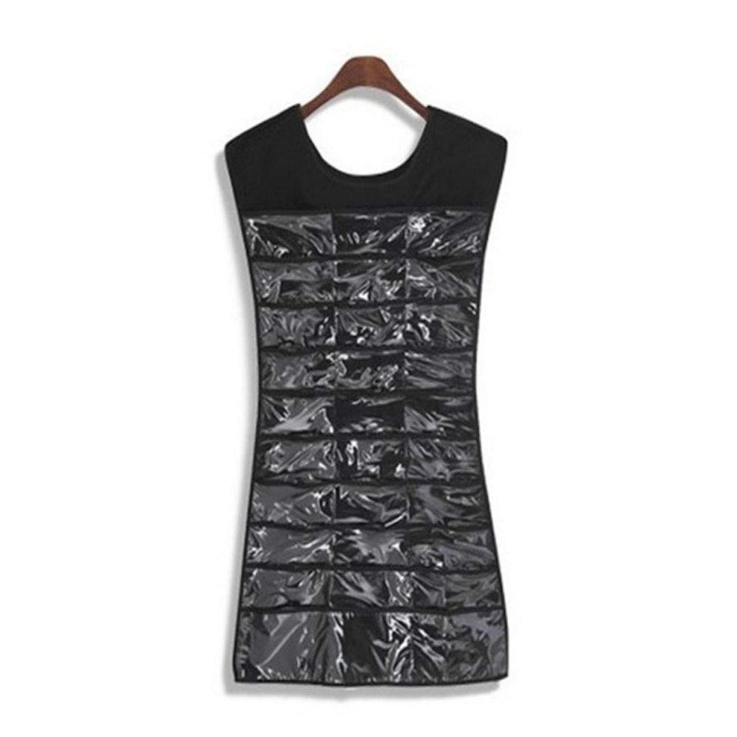 codemack Creative Jewelry Hanging Bag Socks Storage Rack Hanger Space Saver Bags 30 Pockets & 14 Hook