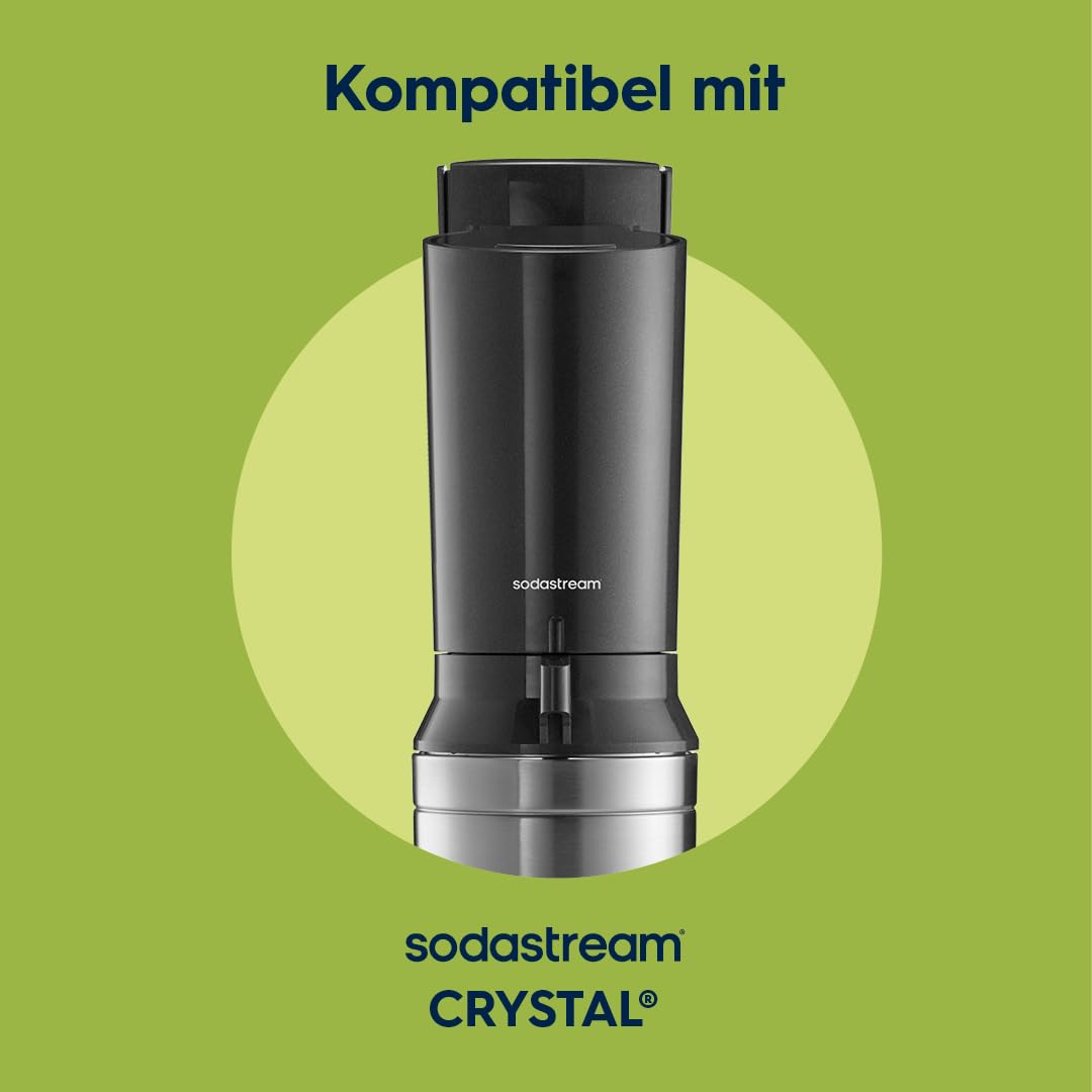 Sodastream 0,7L CRYSTAL Glaskaraffen - kompatibel mit CRYSTAL & PENGUIN Wassersprudler, 2er-Pack Wasserkaraffen, spülmaschinenfeste Sprudlerkaraffen 2