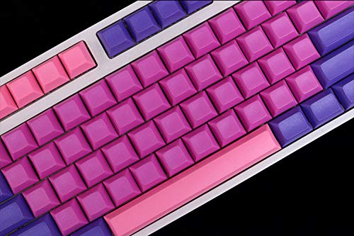 Purple Pink PBT Keycaps SENREAL 104 Thick Keycaps Cherry MX Key Caps DSA Profile Colorful Blank Keycaps Set for 61/87/104 Mx Switches Mechanical Gaming Keyboard