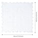 yazi Crochet Tablecloth Foral Handmade Table Doilies Cotton Lace Table Cover Square Dresser Scarf Sofa Doilies White Color 23.6inch