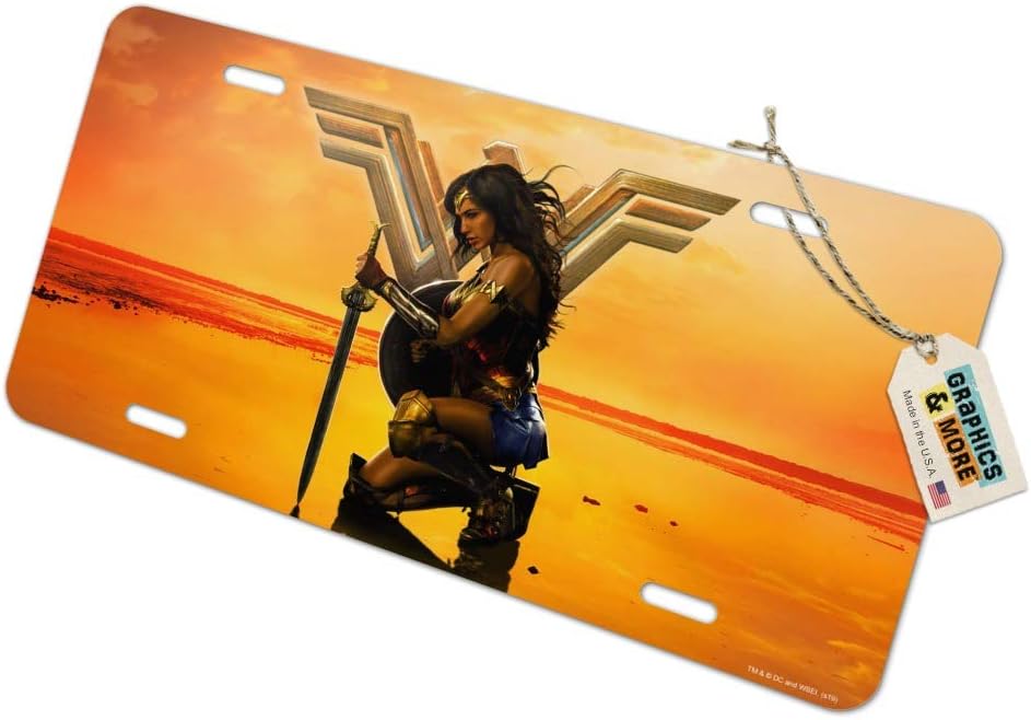 Graphics and More Wonder Woman Movie Poster Novelty Metal Vanity Tag License Plate