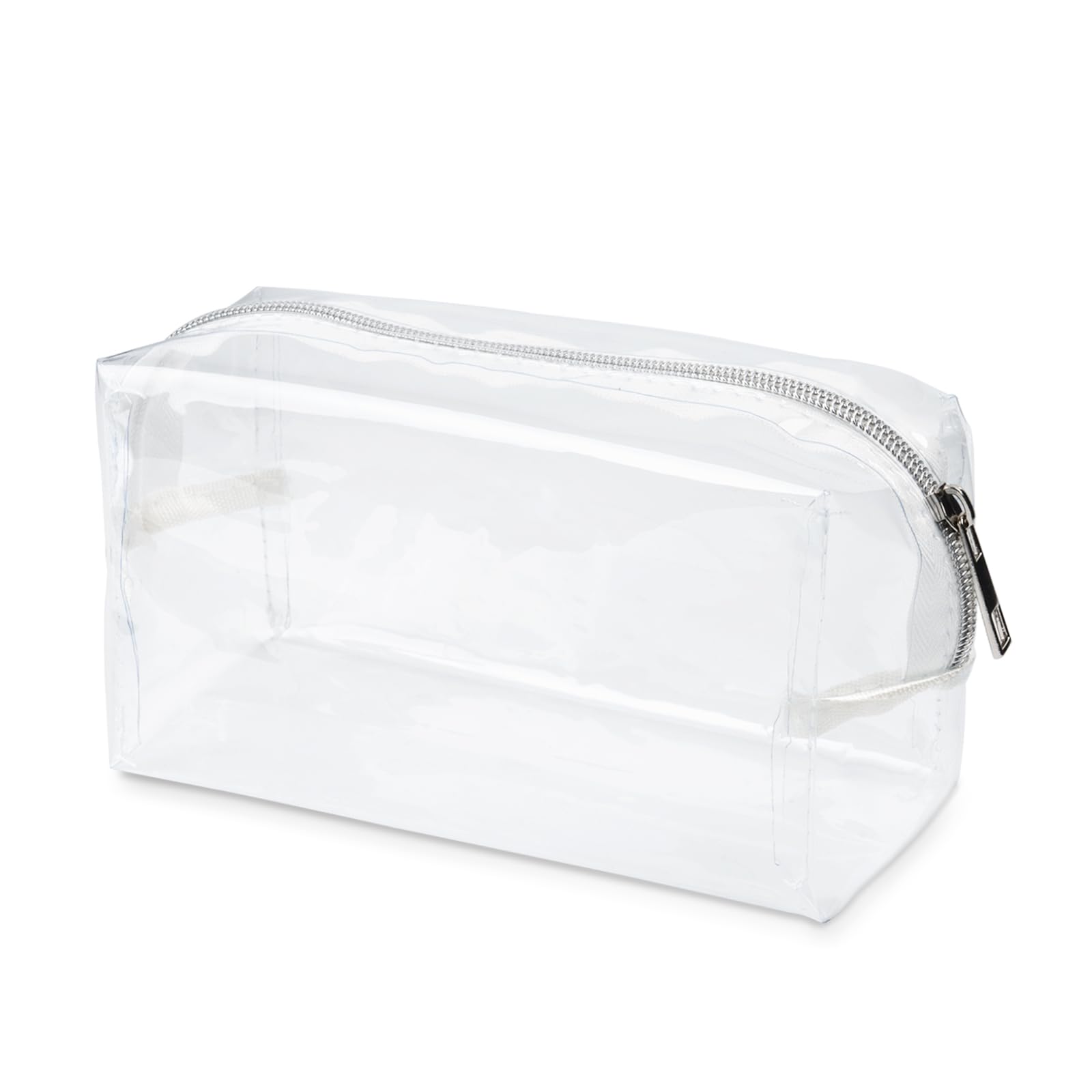GALAMAX Clear Pencil Case for Exams, Waterproof PVC See Through Pencil Case with Large Capacity, Transparent Zippered Makeup Pouch Travel Cosmetic Bag for Stationery, Toiletries & Office Supplies