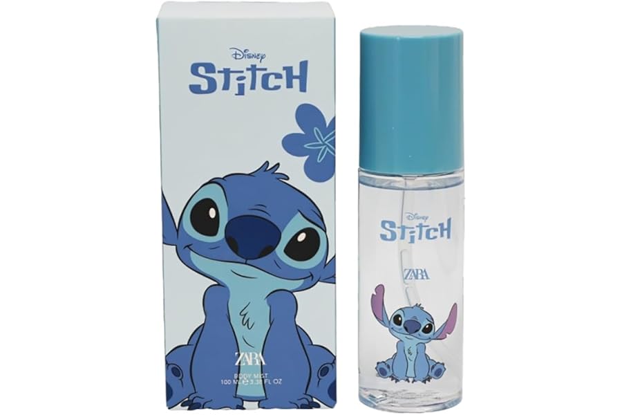 Zara Stitch Body Mist Kids Cologne Citrus Woody Fragrance Spray with Pear Magnolia and Exotic Wood for Kids and Fans 100ml (3.4 fl. oz)