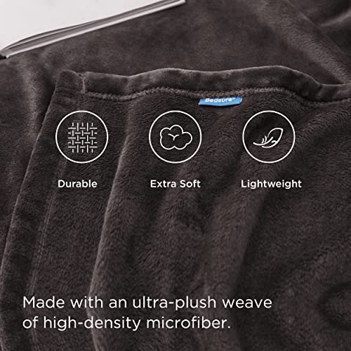 Bedsure Brown Fleece Blankets King Size Bed Blanket Soft Lightweight