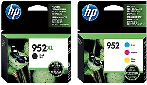 Genuine HP 952XL Black and HP 952 Tri-color Combo Pack in Retail Packaging. USA Market only. Not EU or Grey Market Foreign Imports. F6U19AN#140 N9K27AN#140
