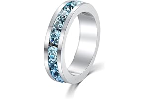 BOSVISION Birthstone Pendant Charm for Necklace - Full Eternity, Stackable, Crystal Birthstone