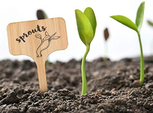 YANSHON Jardín Marcadores Etiquetas de Plantas de bambú 50pcs con ...
