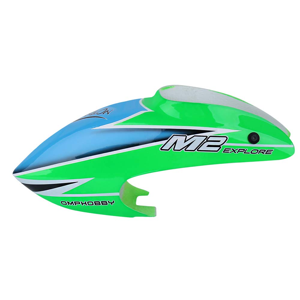 OMPHOBBY M2 Helicopter Parts Canopy Set-Green-Exp OSHM2101 Original Replacement for OMP HOBBY M2 Explore RC Helicopters Accessories Spare Part