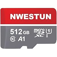 512GB Micro SD Card Memory Card with Adapter - 100MB/s, C10, U1, Full HD Available, A1, Micro SDXC UHS-I Memory Card XTF5G01