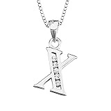 YFN Initial X Necklace for Women 925 Sterling