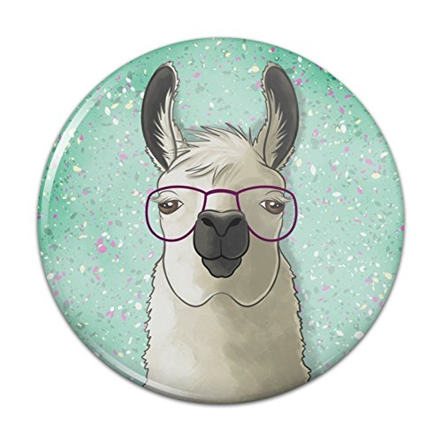 Hip Llama with Glasses Pinback Button Pin Badge - 3