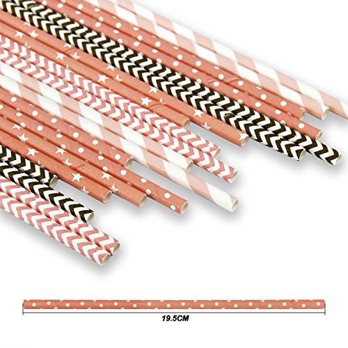 image for HYRIXDIRECT 200 Pack Paper Straws -Biodegradable Environment-friendly 