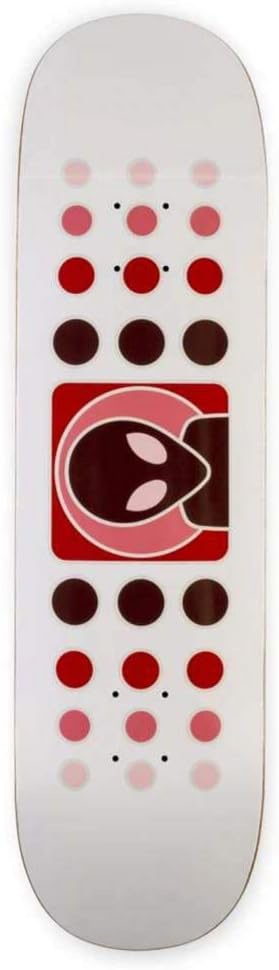 Alien Workshop Dot Fade Skateboard Deck White Red 8.5"