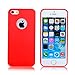 iPhone SE/5S/5 Case,CLOUDS [Jelly Colorful Series] Ultra Slim Lightweight Classic Design Durable Soft Rubber TPU Silicone Gel New Case Cover for iPhone 5s/5/se - with a HD Protector - red
