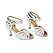 TTdancewear Women Silver Rhinestone Ballroom Dance Shoes Latin Salsa Performance Dance Shoes 7 Silver-3inch Heels