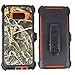 Samsung Galaxy S8+ Case-Heavy Duty Full Body Protective Rugged Holster w/ Belt Clip,Shock Resistant Case Cover for Galaxy S8 Plus (Orange-Grass-Camo)