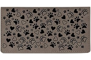 CAROUSEL CHECKS INC. Paw Prints Laser Engraved Leatherette Checkbook Cover