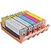INKWAY PGI-270 CLI-271 PGI-270XL Edible Ink Cartridge Replacement 5 pack for use with PIXMA MG5720 MG5721 MG5722 MG6820 MG6821 MG6822 Cake Printer