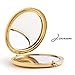 Romantic Gifts for Her/Jinvun Compact Purse Mirror / 24K Gold Electroplate Round 2 Sided |Clear Reflection With Magnification & Diamond Locking Clasp/Freshen Up Makeup & Eliminate Mishaps