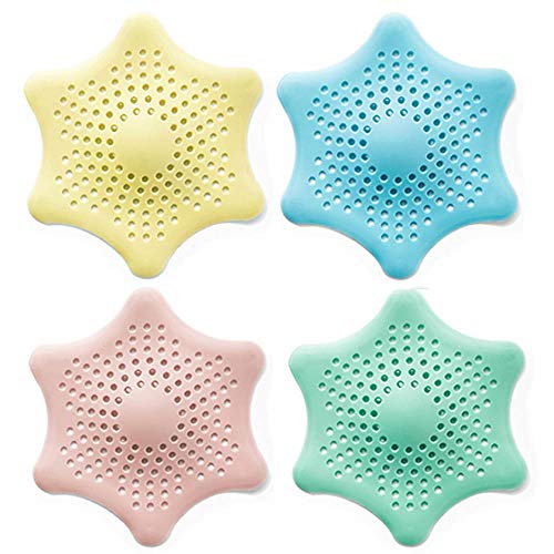 image for Eunion Hexagonal Starfish Shaped Silicone Sink Strainer Floor Drain Co