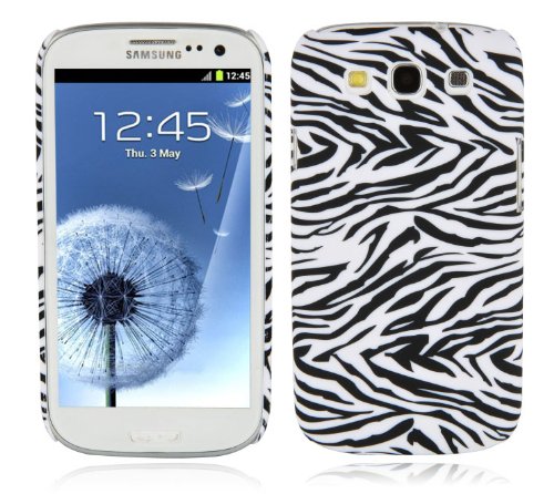 Cadorabo - Hard case back cover for Samsung Galaxy S3 / S3 NEO (I9300) Design: ZEBRA SNOW-WHITE